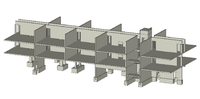 3D model vnitřních železobetonových stěn a stropů